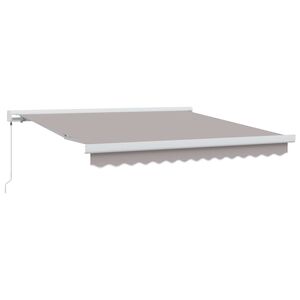 vidaXL Retractable Awning Light Grey 118.11" x 98.43" Fabric and Metal