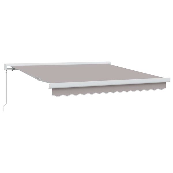 vidaXL Retractable Awning Light Grey 118.11" x 98.43" Fabric and Metal