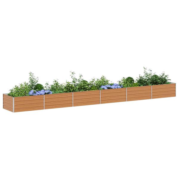 vidaXL Garden Raised Bed Silver Galvanized Steel Extra Large