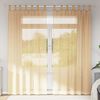 vidaXL Voile Curtains with Loops 2 pcs Sand 55.1x96.5"