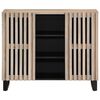 vidaXL Sideboard Bleached mango wood and steel Solid mango wood, steel