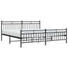 vidaXL Bed Frame Black Powder-Coated Steel 76.0 x 80.0 in Bed Frame