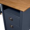vidaXL Desk Grey and honey brown Solid pine wood Desk Rectangular