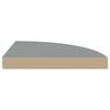 vidaXL Corner Shelf Grey Honeycomb MDF, metal 13.8 in Wall mounting
