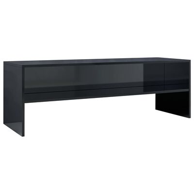 vidaXL TV Cabinet High Gloss Black 47.2"x15.7"x15.7" Engineered Wood