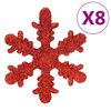 vidaXL Christmas Bauble Set Set of 111 Red Polystyrene Various sizes