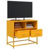 vidaXL TV Cabinet Mustard Yellow Steel Compact TV Cabinet Rectangular