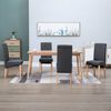 vidaXL Dining Chair Set of 4 Gray Fabric and wood