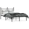 vidaXL Bed Frame Black Powder-Coated Steel Full Bed Frame Rectangular