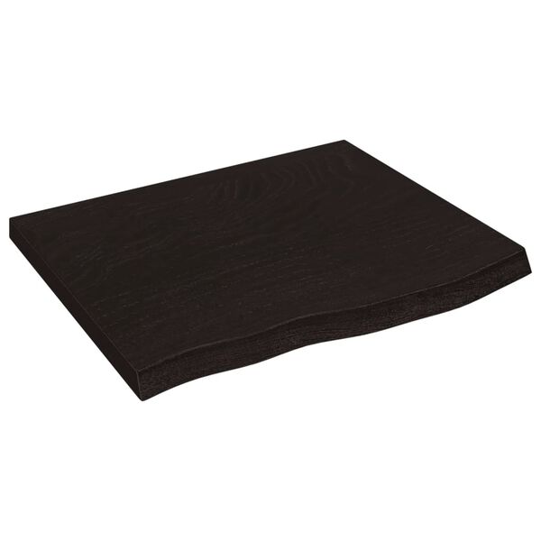 vidaXL Bathroom Countertop Dark Brown 23.6 x 23.6 x (0.8-1.6) " Treated Solid Wood