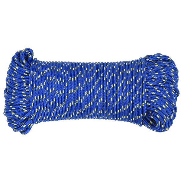 vidaXL Boat Rope Blue 0.20 " 164.0 ' Polypropylene