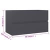 vidaXL Bathroom Furniture Set Gray Engineered wood, acrylic Medium