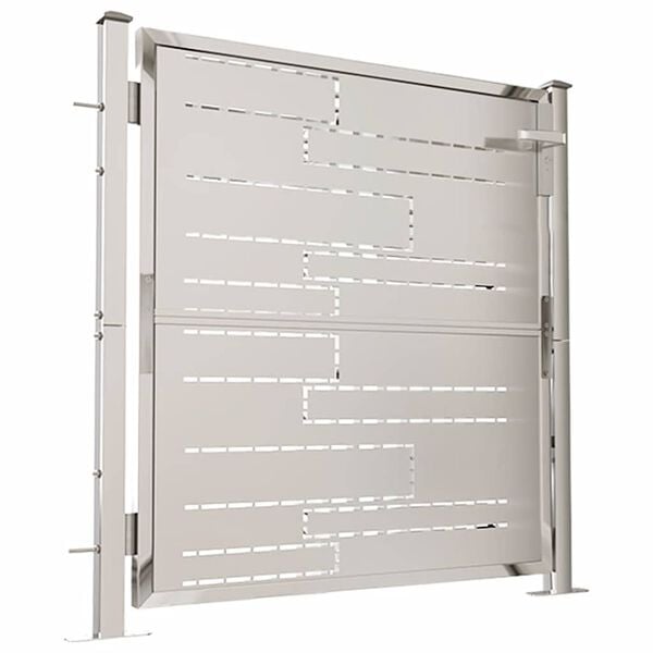 vidaXL Garden Gate 39.4" x 39.4" Stainless Steel