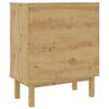 vidaXL Drawer Cabinet Natural wood Solid pine wood, Engineered wood