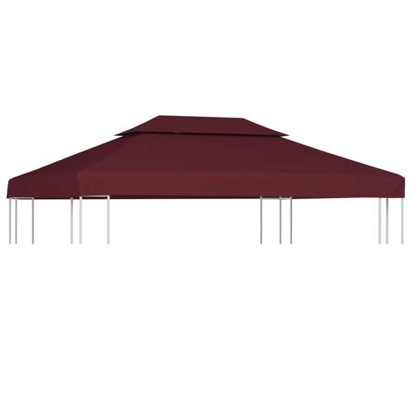 vidaXL Gazebo Top Cover Bordeaux Polyester with PVC coating 13.1 x 9.8 ft