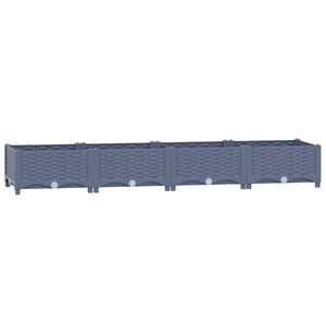 vidaXL Raised Bed Blue grey Polypropylene Medium Durable Raised Bed