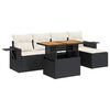 vidaXL Garden Sofa Set Black