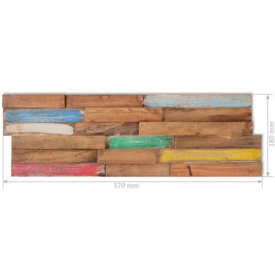 vidaXL Wall Cladding Panels 10 pcs 11.1 ft² Solid Teak Wood