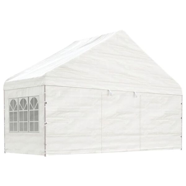 vidaXL Gazebo with Roof White 36.6'x19.3'x12.3' Polyethylene