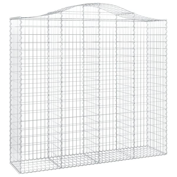 vidaXL Gabion Basket Set of 14 Silver Galvanized Iron Large
