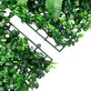 vidaXL Artificial Plant Fence Set of 24 Green Polyethylene Medium