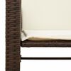 vidaXL Garden Sofa Brown PE rattan Medium UV-resistant materials