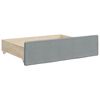 vidaXL Daybed With Trundle Light Grey Fabric Single