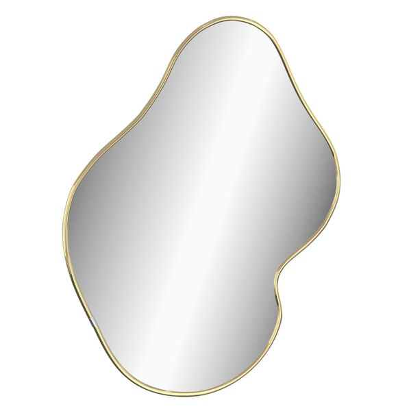 vidaXL Wall Mirror Gold Glass, PVC 23.6 x 19.7 in Mirror Wall Mirror