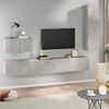 vidaXL TV Cabinet Set 4 Pieces Concrete Grey Engineered Wood Large