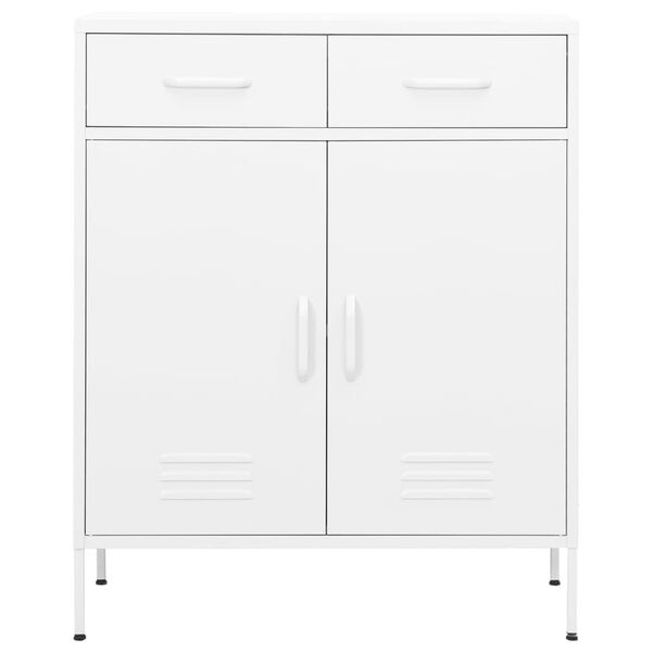 vidaXL Storage Cabinet White 31.5"x13.8"x40" Steel