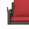 vidaXL Patio Swing Bench Brown PE rattan One Size UV-resistant materials