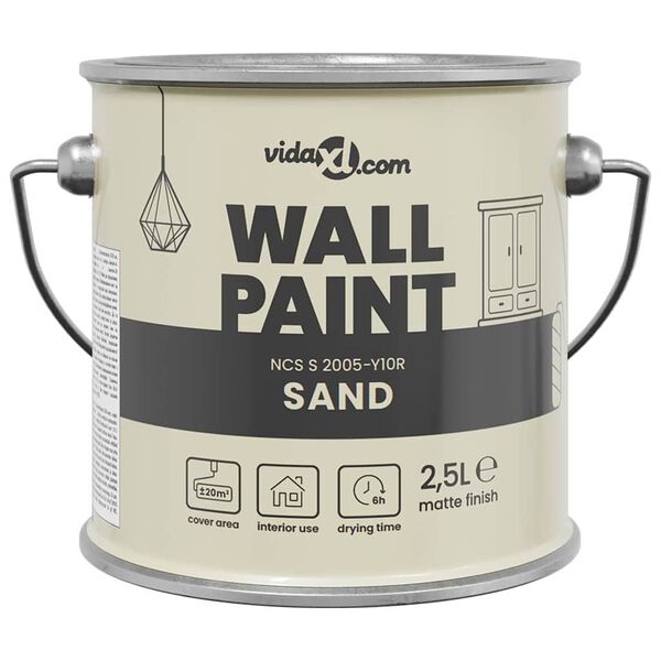 vidaXL Wall Paint Brown 6.50 x 6.50 x 6.26 in Wall Print