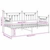 vidaXL Daybed Frame with Headboard White Twin Steel