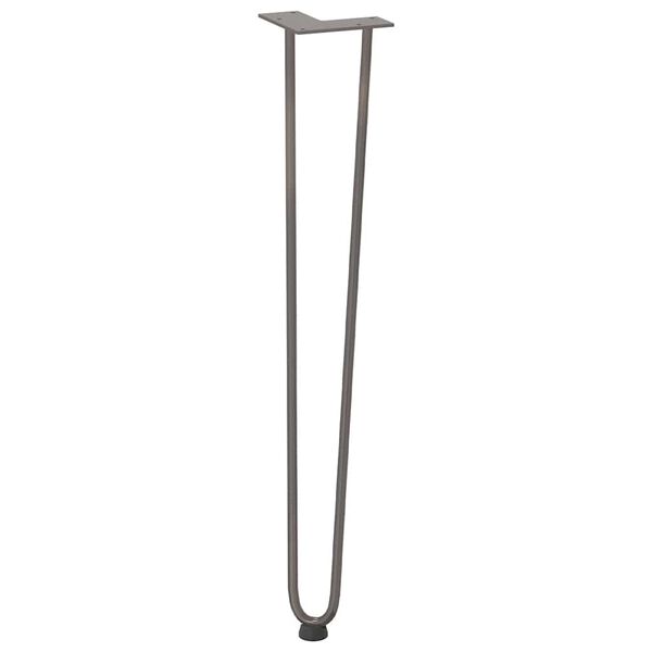 vidaXL Hairpin Table Leg Natural steel Solid powder-coated steel