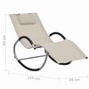 vidaXL Sun Lounger with Pillow Cream Textilene