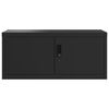 vidaXL File Cabinet Black Powder-coated steel Large
