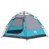 vidaXL Camping Tent Cabin 4-Person Blue Quick Release