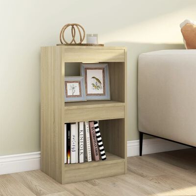 vidaXL Book Cabinet/Room Divider Sonoma Oak 15.7"x11.8"x28.3"