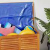 vidaXL Garden Storage Box with Louver 44.5"x19.7"x22" Solid Wood Acacia