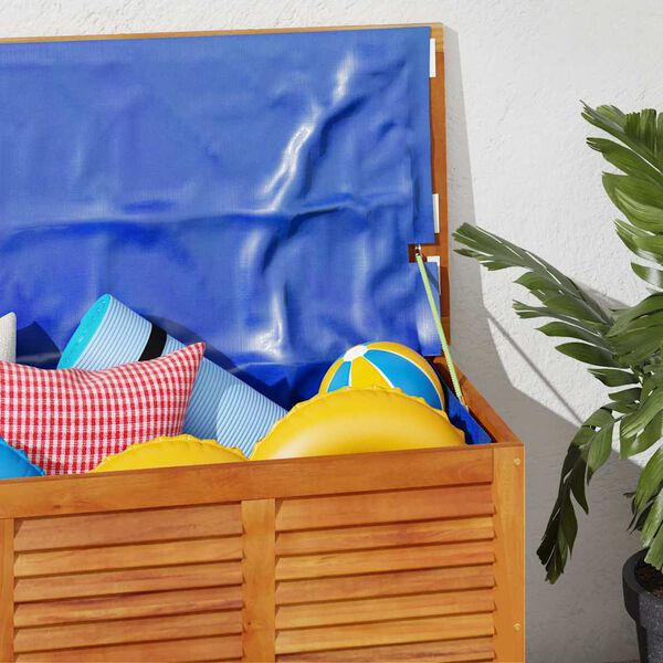 vidaXL Garden Storage Box with Louver 44.5"x19.7"x22" Solid Wood Acacia