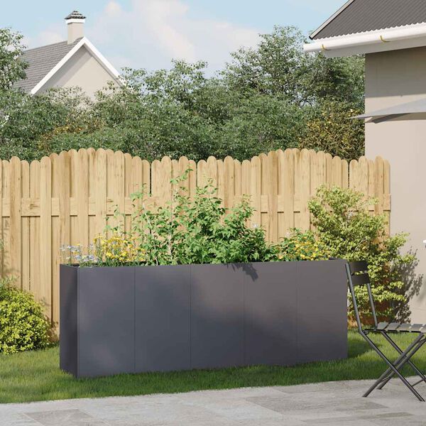 vidaXL Planter Anthracite Cold-rolled steel Large Decorative Inlays