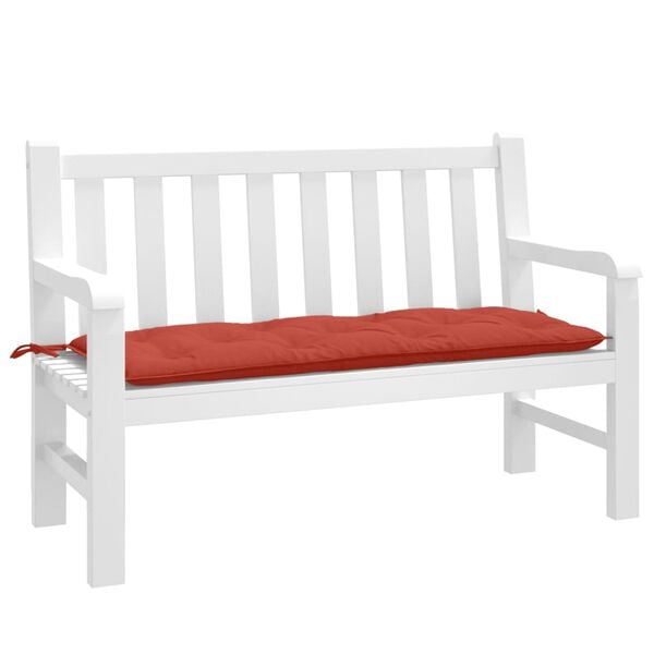 vidaXL Garden Bench Cushion Melange Red 100% Polyester, Hollow Fiber