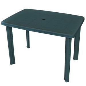 vidaXL Outdoor Table Green Plastic Medium Lightweight Outdoor Table