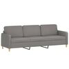 vidaXL 3-Seater Sofa with Pillows&Cushions Dark Gray 82.7" Fabric