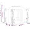 vidaXL Gazebo with Nets 9.8'x9.8'x8.7' Anthracite