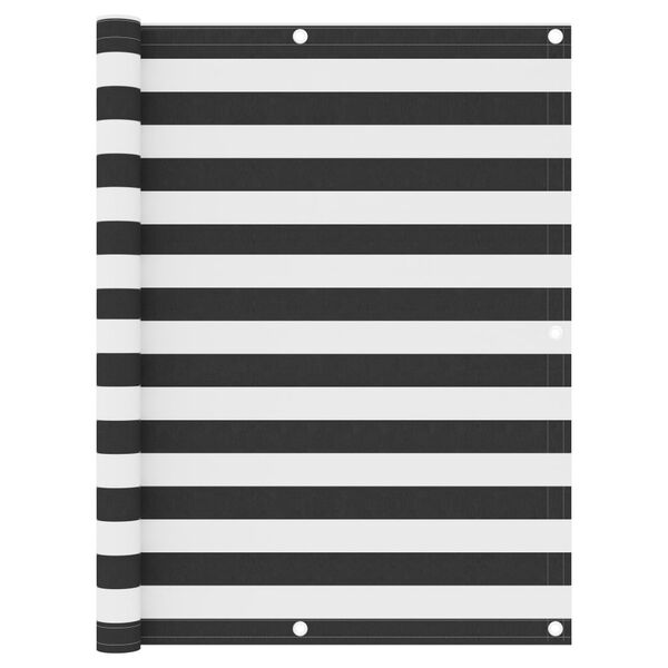 vidaXL Balcony Screen Anthracite and White 47.2x157.5" Oxford Fabric
