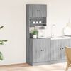 vidaXL Kitchen Cabinet Gray Sonoma 23.6"x19.7"x70.9" Engineered Wood