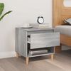 vidaXL Bedside Table Gray sonoma Engineered wood 19.7 in Storage