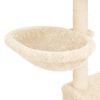 vidaXL Cat Tree Cream Engineered wood, Plush, Sisal