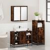 vidaXL Bathroom Furniture Set Smoked Oak Engineered wood, metal, glass